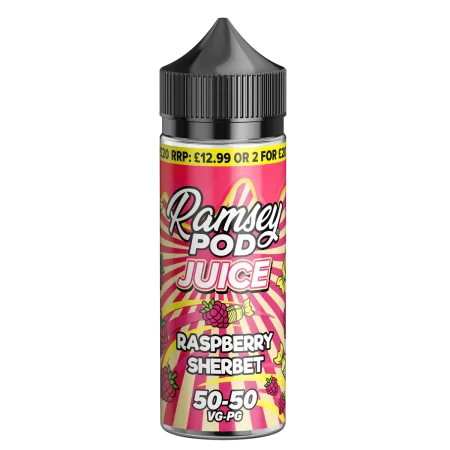 Ramsey Pod Juice Raspberry Sherbet 0mg 100ml Shortfill E-Liquid